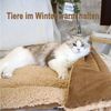 Ledander Tierbett Hundebett, geeignet für Hunde und Katzen,3 in 1 Katzenkissen, Faltbar, Waschbares Warmes Flauschiges Haustierkissen, Beruhigungskissen Bild 2