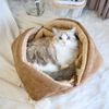 Ledander Tierbett Hundebett, geeignet für Hunde und Katzen,3 in 1 Katzenkissen, Faltbar, Waschbares Warmes Flauschiges Haustierkissen, Beruhigungskissen Bild 3