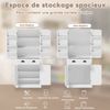 MODFU Hochschrank Multifunktionales,Sideboard (182 cm Hochschrank mit 4 Türen & 1 Schublade – Viel Stauraum mit flexibler Einteilung – Modernes Design für Küche, Esszimmer & Wohnzimmer) Bild 4