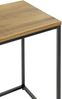 Beistelltisch >37335< in eiche, schwarz, Massivholz, Metall - 35x60x35cm (BxHxT) Bild 5