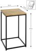 Beistelltisch >37335< in eiche, schwarz, Massivholz, Metall - 35x60x35cm (BxHxT) Bild 2