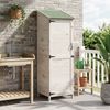 vidaXL Gartenschuppen Weiß 59,5 x 56 x 176,5 cm Massivholz aus Fichte 42033445 Bild 3