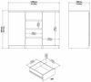 Dmora Kommode Angelika, Wohnzimmerbuffet, Wohnzimmer-Sideboard, Moderne Küchen-Speisekammer, 121x50 h91 cm, Eiche Bild 3