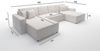 Wohnlandschaft Schlafsofa Sofa CONOR Kunstleder Weiß Bild 4