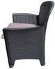 Progarden Gartensessel Gartenstuhl Kunststoff Kissen 2 Tlg. Set (2-St), 2er Set, Rattan-Optik, Gartenstuhl, Kunststoff Bild 4