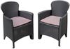 Progarden Gartensessel Gartenstuhl Kunststoff Kissen 2 Tlg. Set (2-St), 2er Set, Rattan-Optik, Gartenstuhl, Kunststoff Bild 1