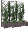 vidaXL Garten-Pflanzgefäß mit Spalier Braun 120 x 40 x 121,5 cm PP 318262 Bild 3