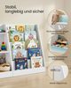 SONGMICS Kinderzimmerregal mit 5 Ebenen, Montessori Bücherregal, Spielzeugregal für Leseecke, 30 x 103,6 x 80 cm, weiß Bild 4