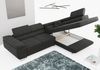 Ecksofa L-Form Couch mit Schlaffunktion und Verstellbare Kopfstützen - GUSTAW - Dunkelgrau Boucle - Rechts Bild 3
