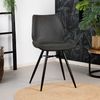 Bronx71 Esszimmerstuhl Leder Barrel schwarz/anthrazit Bild 5