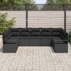 vidaXL Sofa Set mit Kissen 9 pcs Schwarz Poly Rattan 3346543 Bild 3
