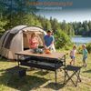 Sekey 120 x 60 cm Campingtisch Faltbar Ultraleicht Gartentisch Klappbar Balkontisch aus Aluminium in Holzoptik Bild 3