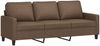 vidaXL 3-Sitzer-Sofa mit Hocker Braun 180 cm Stoff 3201040 Bild 4