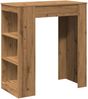 vidaXL Bartisch mit Regal Artisan-Eiche 95x47x103,5 cm Holzwerkstoff 854390 Bild 2