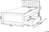 Bett mit 4 Schubladen Kiefernholz OLENDON 90x200 cm Braun Bild 2