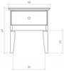 Nachtschrank LENNES Buche massiv 46x50x45 cm Bild 5