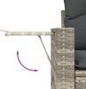 vidaXL 5-tlg. Garten-Sofagarnitur mit Kissen Hellgrau Poly Rattan 3220171 Bild 4