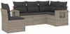 vidaXL 5-tlg. Garten-Sofagarnitur mit Kissen Hellgrau Poly Rattan 3220171 Bild 2