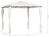 vidaXL Pavillon, mit Pfostenabdeckungen, 160 g/m², Stoff/Stahl Creme, 3 x 3 x 2,6 m Bild 4