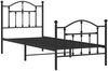 vidaXL Bettgestell mit Kopf- und Fußteil Metall Schwarz 80x200 cm 353448 Bild 3