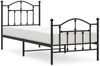 vidaXL Bettgestell mit Kopf- und Fußteil Metall Schwarz 80x200 cm 353448 Bild 2