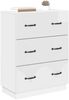 vidaXL Schubladenschrank Hochglanz Weiß 66 x 34,5 x 87 cm 895299 Bild 2