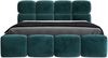 Polsterbett MONAKO 90x200 ohne Matratze mit Bettkasten und Lattenrost. Farbe: Minze 13 Bild 3