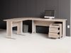 moebel-dich-auf Eckschreibtisch OFFICE LINE (Winkelschreibtisch, inkl. Rollcontainer), in Eiche Sonoma, wechselseitig montierbar Bild 3