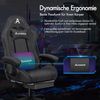 Ergonomischer Gamer Stuhl mit Massagefunktion und Lendenstütze Grau Bild 4