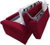 Dmora 3-Sitzer Schlafsofa Paceco, Schlafsofa fürs Wohnzimmer, gepolstert, abnehmbar, 100 % Made in Italy-Qualität, 225x95 h100 cm, Rot Bild 5
