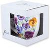 Ambiente Luxury Paper Products Tasse, Keramik, Tasse 10cm Porzellan mit Stiefmütterchen Motiv Violett / Weiß Bild 2