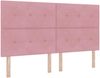 vidaXL LED Boxspringbett mit Matratze Rosa 180 x 200 cm Samt 3343333 Bild 2