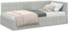 vidaXL Eckbettgestell mit Kopfteil Hellgrau 90 cm x 200 cm Samt 42016388 Bild 2