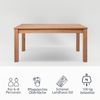 KHG Esstisch ausziehbar Eiche 6-8 Personen Landhaus, Küchen-Tisch aus Holzoptik Asteiche foliert, 100kg belastbar, 160-215 x 75 x 90 cm (B/H/T) Bild 2