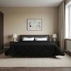 vidaXL Winterbettdecke Gepolstert Schwarz 200 x 220 cm 42026333 Bild 4