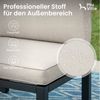 PHI VILLA Gartenlounge-Set, (Gartenmöbel Balkonmöbel mit Verstärkten Kissen und Kaffeetisch), Metall Lounge Möbel Outdoor Gartenlounge, Beige Bild 2
