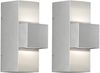 2er-Set graue Wandleuchten IMOLA, Up/Down-light, 9 Watt HP-LED, IP54 Bild 2