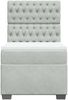 vidaXL Boxspringbett mit Matratze Hellgrau 80x200 cm Samt 3290768 Bild 4