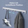doporro Garderobenleiste Garderobenhaken mit verschiebbaren Kleiderhaken aus Aluminium Stalo10 (8 St), Pulverbeschichtet, aus hochwertige Alu Bild 2