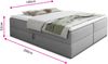 Boxspringbett Base mit 2 Bettkästen - Doppelbett mit Bonell-Matratze und Topper, Polsterbett, Freistehendes Bett (Schwarz (Inari 100), 140 x 200 cm) Bild 3