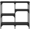 vidaXL Konsolentisch mit Regal Schwarz Eichen-Optik 80 x 29 x 75 cm 882213 Bild 5