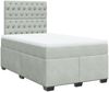 vidaXL Boxspringbett mit Matratze Hellgrau 120x200 cm Samt 3293188 Bild 3