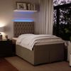 vidaXL Boxspringbett mit Matratze Hellgrau 120x200 cm Samt 3293188 Bild 5