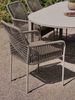 Gartenstuhl Vira aus Metall und Olefin-Stoff, modern, mit Kissen, braun taupe, stapelbar Bild 2