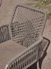 Gartenstuhl Vira aus Metall und Olefin-Stoff, modern, mit Kissen, braun taupe, stapelbar Bild 3