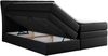 Boxspringbett, Stauraumbett, Bett mit Multipocket-Matratze und Topper - GOLD-10-KING - 200x200cm - Schwarz Kunstleder - H3 Bild 4