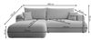 Selsey 'Ovo' Ecksofa mit Schlaffunktion, Stauraum und Samtbezug, hellblau, links, 93 x 260 x 165 cm Bild 4