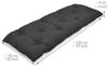 Beautissu Bankpolster Flair BK Graphitgrau, 100 x 50 x 10 cm Bild 2