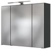 3D Spiegelschrank 80 cm in Graphitgrau LAURIA-03 inkl. LED Beleuchtung, BxHxT: ca. 80 x 64 x 20 cm Bild 2