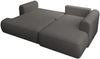 Selsey ''Ovo Mini' Eckschlafsofa rechtsseitig mit Stauraum, Easy-Clean-Samtbezug, dunkelgrau, 93 x 238 x 156 cm Bild 4